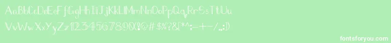 フォントDoubleline – 緑の背景に白い文字