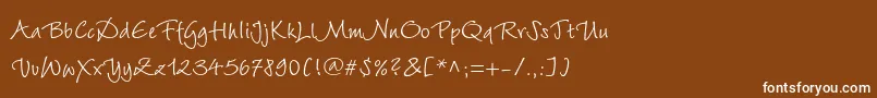 Wiesbadenswingc Font – White Fonts on Brown Background