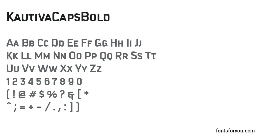 Schriftart KautivaCapsBold – Alphabet, Zahlen, spezielle Symbole