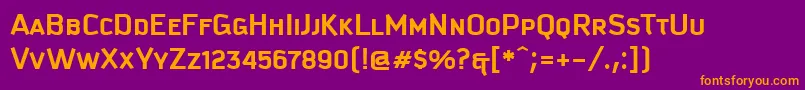 KautivaCapsBold Font – Orange Fonts on Purple Background