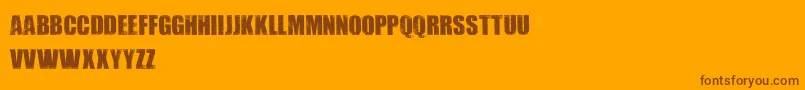 Police Dirtybag – polices brunes sur fond orange