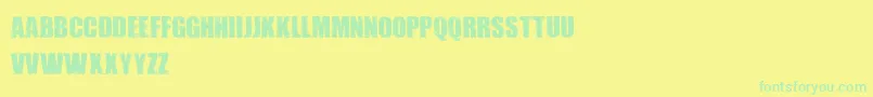 Dirtybag Font – Green Fonts on Yellow Background