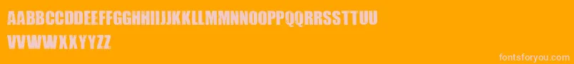 Police Dirtybag – polices roses sur fond orange