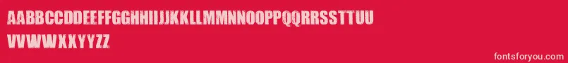 フォントDirtybag – 赤い背景にピンクのフォント
