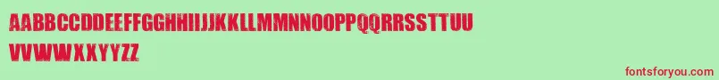 Dirtybag Font – Red Fonts on Green Background