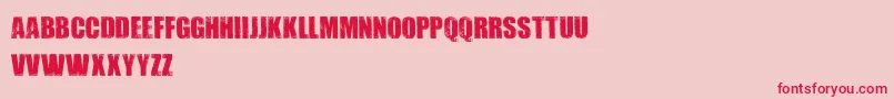 Dirtybag Font – Red Fonts on Pink Background