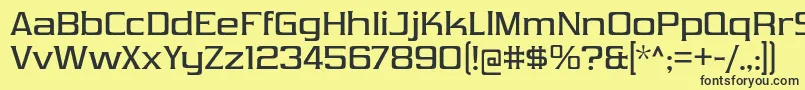 VibrocentricRg Font – Black Fonts on Yellow Background