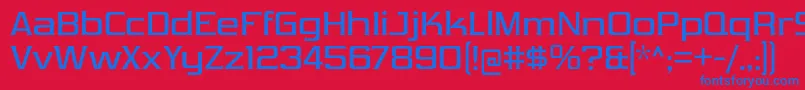 VibrocentricRg Font – Blue Fonts on Red Background