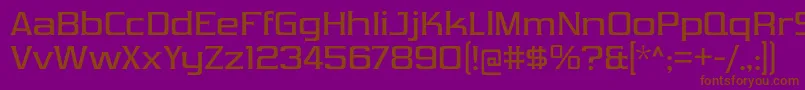 VibrocentricRg Font – Brown Fonts on Purple Background