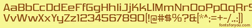 VibrocentricRg Font – Brown Fonts on Yellow Background