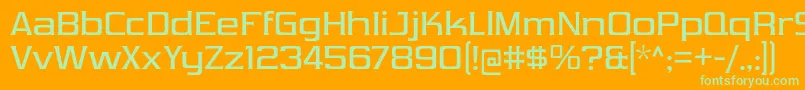 VibrocentricRg Font – Green Fonts on Orange Background