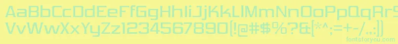 VibrocentricRg Font – Green Fonts on Yellow Background