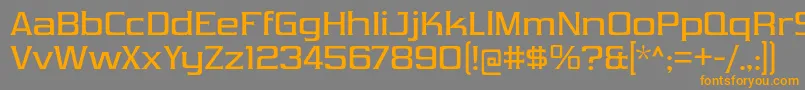 VibrocentricRg Font – Orange Fonts on Gray Background