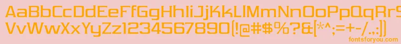 VibrocentricRg Font – Orange Fonts on Pink Background