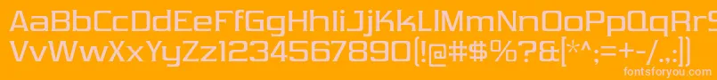 フォントVibrocentricRg – オレンジの背景にピンクのフォント