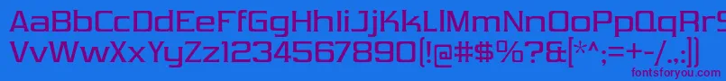 VibrocentricRg Font – Purple Fonts on Blue Background