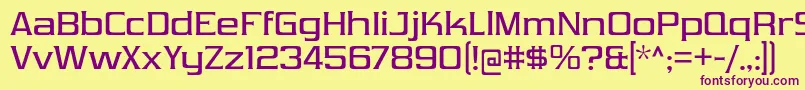 VibrocentricRg Font – Purple Fonts on Yellow Background