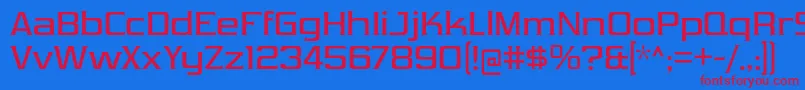 VibrocentricRg Font – Red Fonts on Blue Background