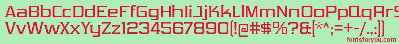 VibrocentricRg Font – Red Fonts on Green Background