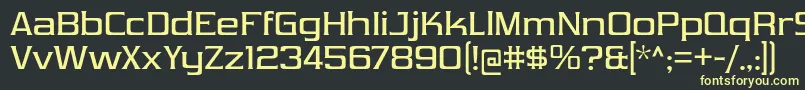 フォントVibrocentricRg – 黒い背景に黄色の文字