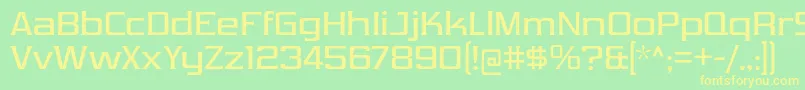 VibrocentricRg Font – Yellow Fonts on Green Background