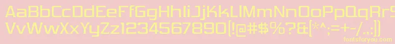 VibrocentricRg Font – Yellow Fonts on Pink Background