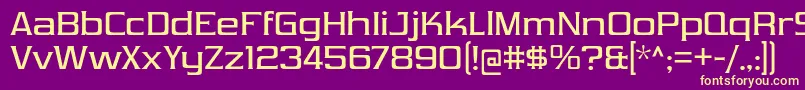 VibrocentricRg Font – Yellow Fonts on Purple Background