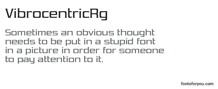 Review of the VibrocentricRg Font
