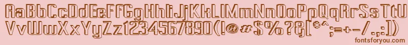 PecotAnical Font – Brown Fonts on Pink Background