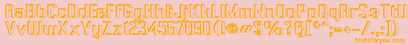 PecotAnical Font – Orange Fonts on Pink Background