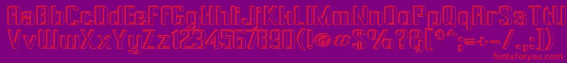 PecotAnical Font – Red Fonts on Purple Background