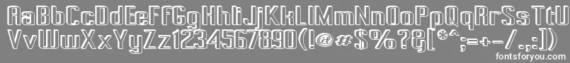 フォントPecotAnical – 灰色の背景に白い文字