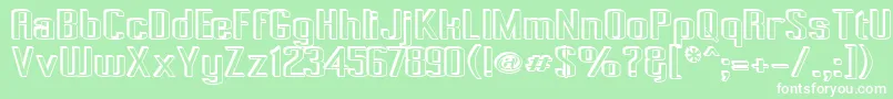 PecotAnical Font – White Fonts on Green Background