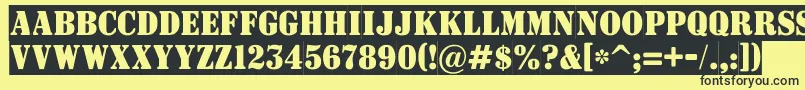 ASignboardtitulnrsl Font – Black Fonts on Yellow Background