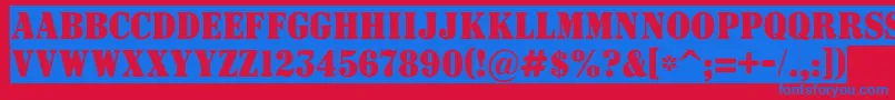 ASignboardtitulnrsl Font – Blue Fonts on Red Background