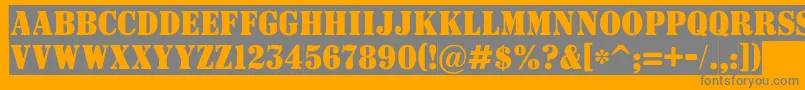 Więcej informacji o czcionce ASignboardtitulnrsl Czcionka ASignboardtitulnrsl – szare czcionki na pomarańczowym tle