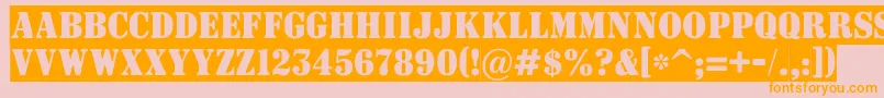 ASignboardtitulnrsl Font – Orange Fonts on Pink Background