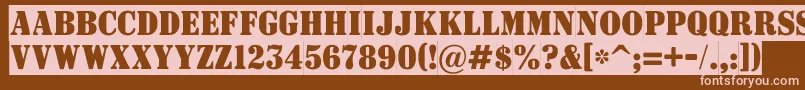 ASignboardtitulnrsl Font – Pink Fonts on Brown Background