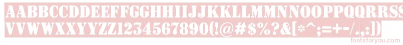 Czcionka ASignboardtitulnrsl – różowe czcionki na białym tle
