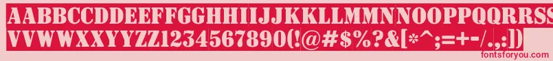 ASignboardtitulnrsl Font – Red Fonts on Pink Background