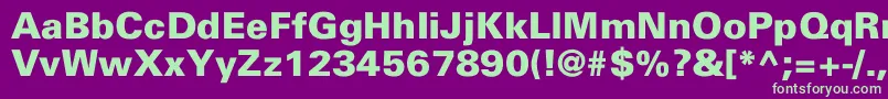 NajinskiBlackNormal Font – Green Fonts on Purple Background