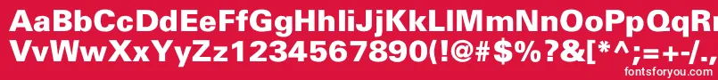 フォントNajinskiBlackNormal – 赤い背景に白い文字