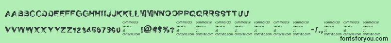 フォントSelfrighteousnessRegular – 緑の背景に黒い文字