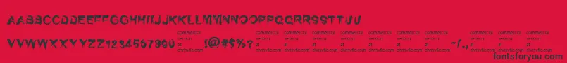 SelfrighteousnessRegular-Schriftart – Schwarze Schriften auf rotem Hintergrund