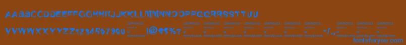 SelfrighteousnessRegular Font – Blue Fonts on Brown Background