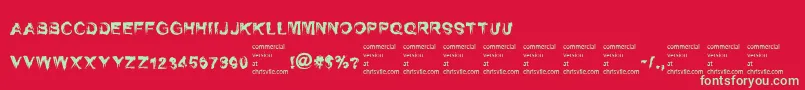 SelfrighteousnessRegular Font – Green Fonts on Red Background