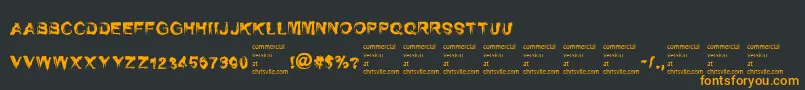 SelfrighteousnessRegular Font – Orange Fonts on Black Background