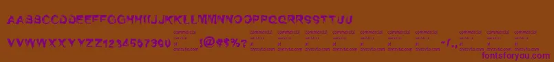SelfrighteousnessRegular Font – Purple Fonts on Brown Background