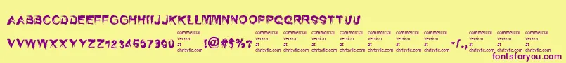 SelfrighteousnessRegular Font – Purple Fonts on Yellow Background
