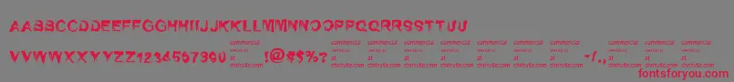 SelfrighteousnessRegular Font – Red Fonts on Gray Background